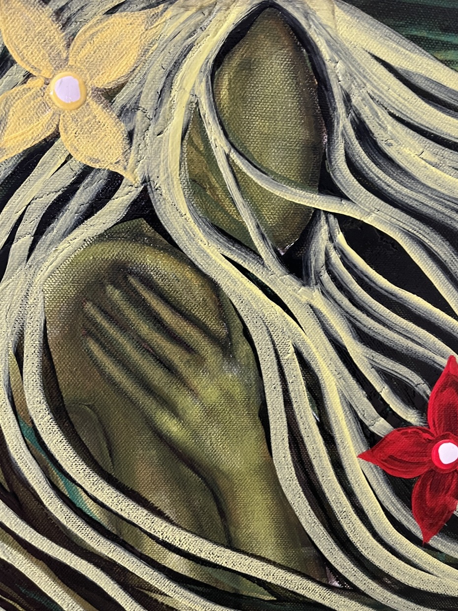 Spring Dreams Original Painting Mixed Medium on Canvas 18X24 By Artist Rafi Perez - Image 5