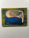 Dream Textured Print STUDY AND EXPERIMENT By Artist Rafi Perez On Wood 5X7