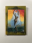 Dancer 2 Textured Print STUDY AND EXPERIMENT By Artist Rafi Perez On Wood 5X7