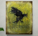 The Raven (Nevermore 1) By Rafi Perez Original Painting Mixed Medium on Canvas 16X20