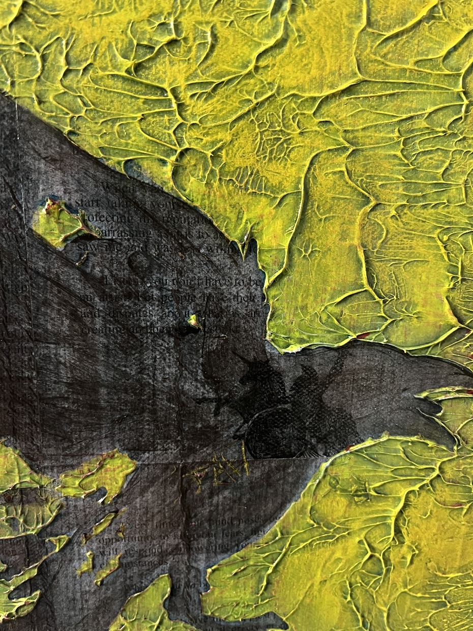The Raven (Nevermore 1) By Rafi Perez Original Painting Mixed Medium on Canvas 16X20 - Image 4