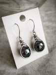 Holiday Sparkle Earrings / Titanium and Faceted Hematite / Hypoallergenic Dangle Earrings