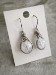 Holiday Sparkle Earrings / Titanium and Quartz Crystal / Hypoallergenic Dangle Earrings