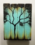 Standing in the Light By Rafi Perez Painting On Reclaimed Wood (Seasons Of Change Series) 10X11