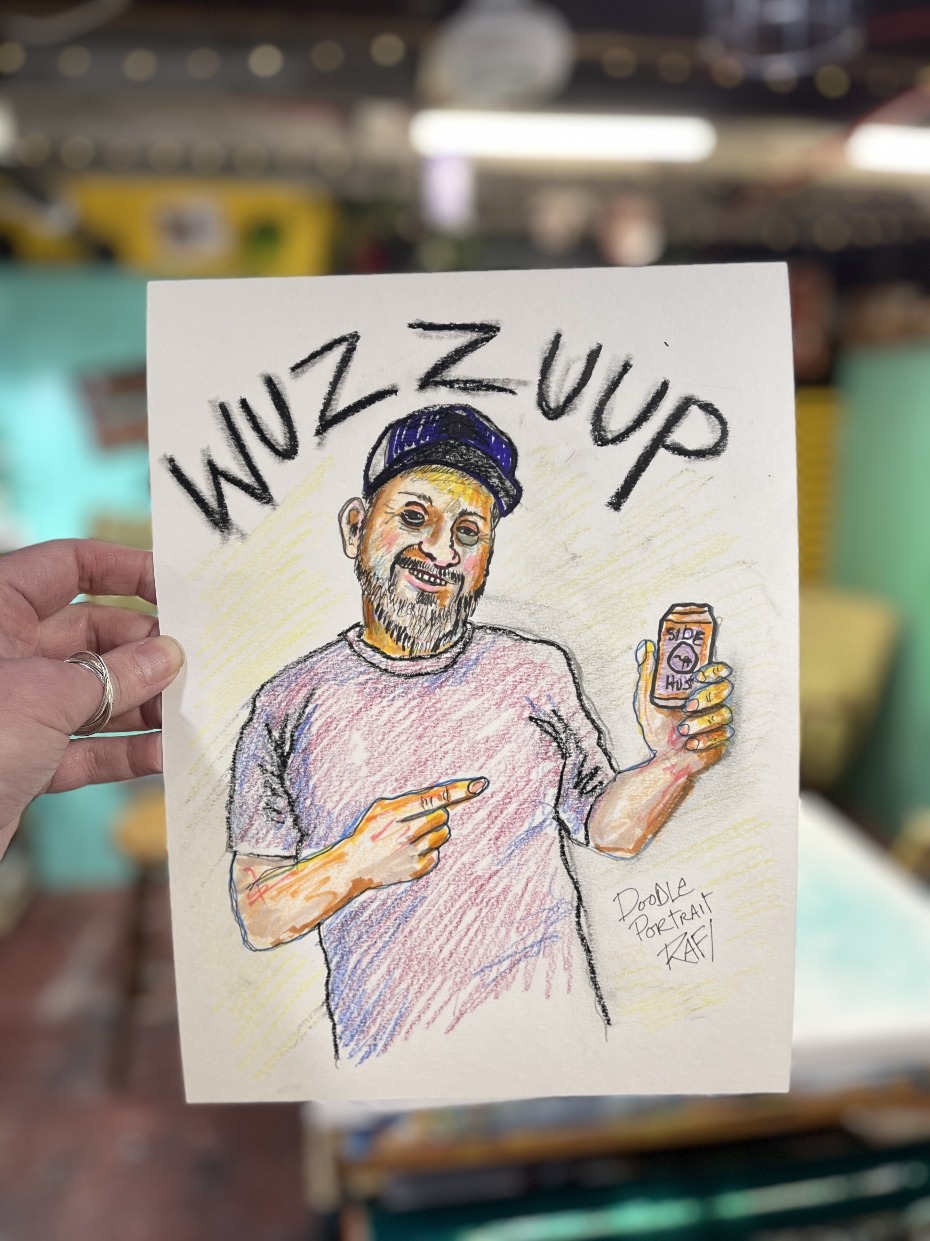 Renegade Doodle Portraits | Commission Rafi Perez For Something Weird | Watercolor Paper 9X12 - Image 6