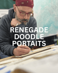 Renegade Doodle Portraits | Commission Rafi Perez For Something Weird | Watercolor Paper 9X12