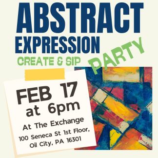 02-17-27 FEBRUARY Abstract Expression Create & Sip Party with Rafi and Klee – Art Night At The Exchange