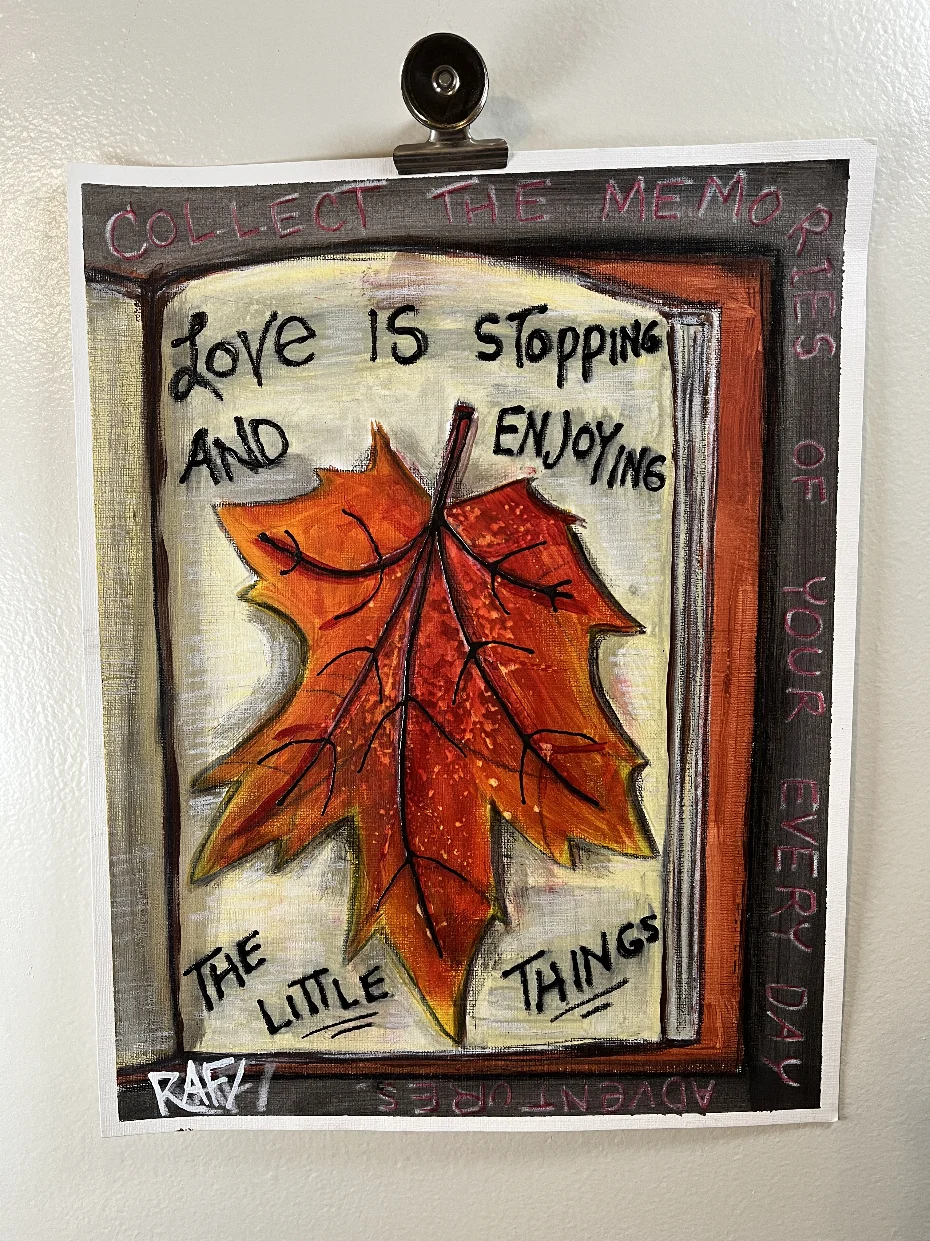 The Little Things By Artist Rafi Perez Original Painting On Paper 11X14
