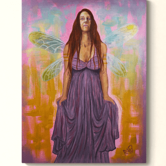 Untamed Inner Flight Original Painting By Artist Rafi Perez Mixed Medium On Canvas 18X24