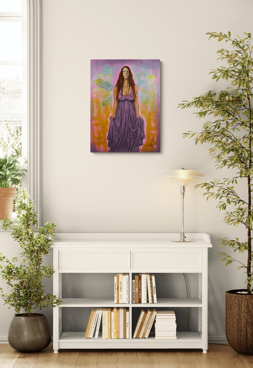 Untamed Inner Flight Original Painting By Artist Rafi Perez Mixed Medium On Canvas 18X24 - Image 10