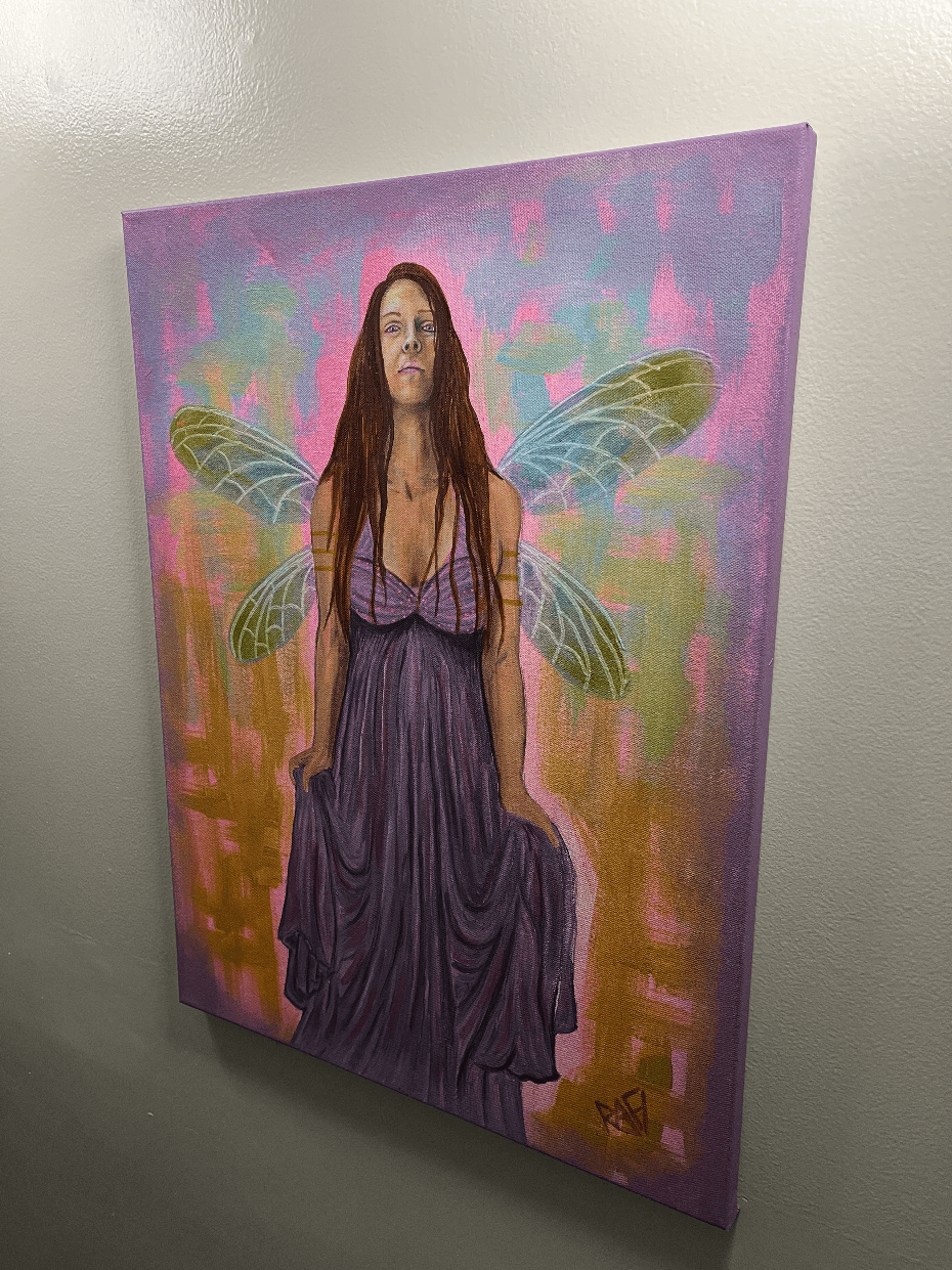 Untamed Inner Flight Original Painting By Artist Rafi Perez Mixed Medium On Canvas 18X24 - Image 7