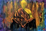 Calm In The Universe Signed Print On Giclee Velvet Watercolor Paper Or Artist Enhanced Print On Wood By Artist Rafi Perez