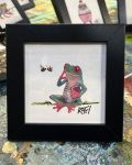 Bumble Bee Kisses Hoptastic Artist Enhanced Framed Print By Rafi Perez 5×5