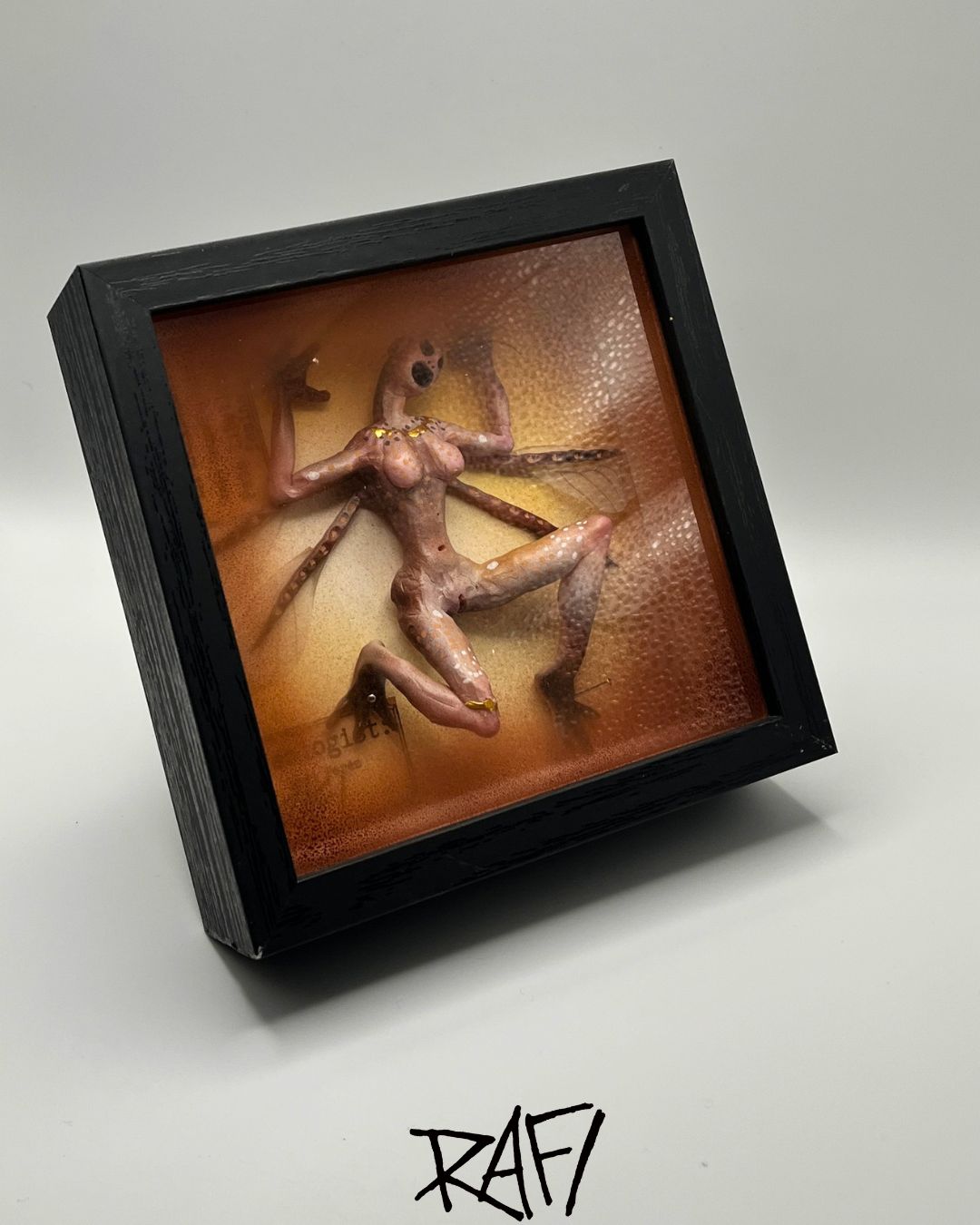 Dusky Dragonfly Fairy Original Sculpture By Artist Rafi Perez 5x5x2 - Image 3