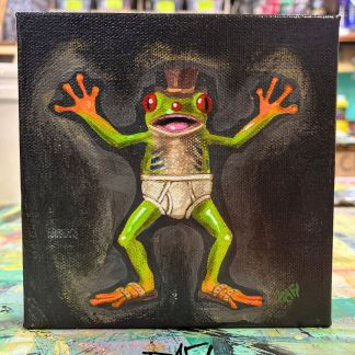 Embrace Your Weird Original Painting By Artist Rafi Perez Mixed Medium On Canvas 6×6