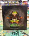 May The Force Be With You Original Painting By Artist Rafi Perez Mixed Medium On Canvas 6×6