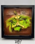 Green-Winged Canary Fairy Original Sculpture By Artist Rafi Perez 6x6x2