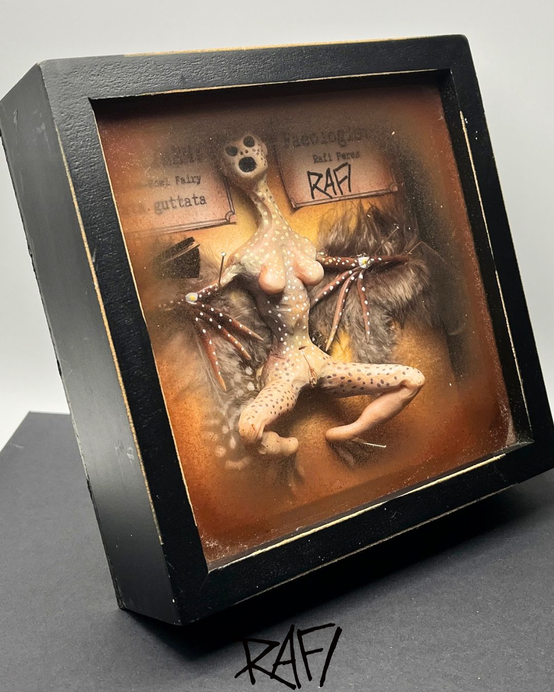 Guinea-Fowl Fairy Original Sculpture By Artist Rafi Perez 6x6x2 - Image 5
