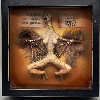 Guinea-Fowl Fairy Original Sculpture By Artist Rafi Perez 6x6x2