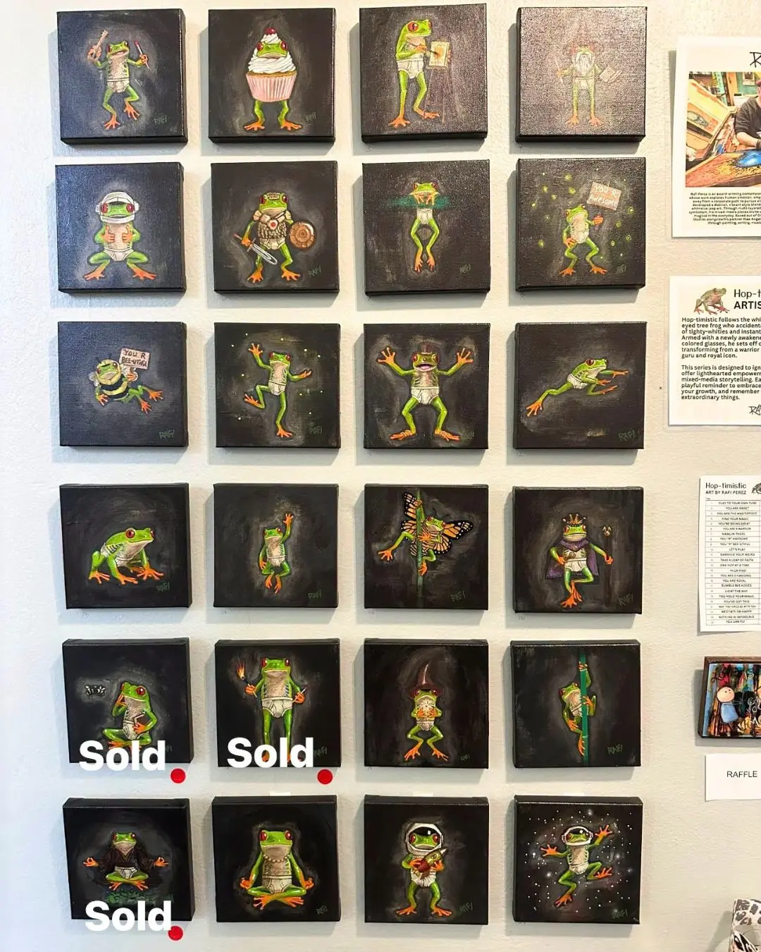 You Can Fly Original Painting By Artist Rafi Perez Mixed Medium On Canvas 6×6 - Image 4