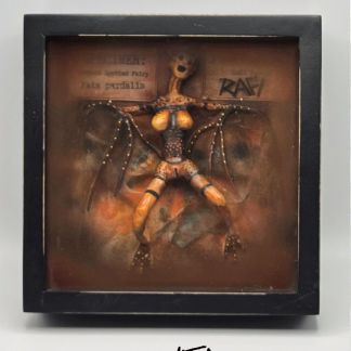 Leopard Spotted Fairy Original Sculpture By Artist Rafi Perez 6x6x2