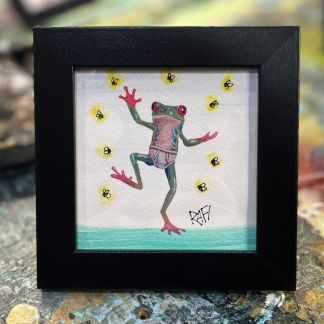 Let's Play Hoptastic Artist Enhanced Framed Print By Rafi Perez 5×5