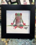 Meditate On Happy Hoptastic Artist Enhanced Framed Print By Rafi Perez 5×5