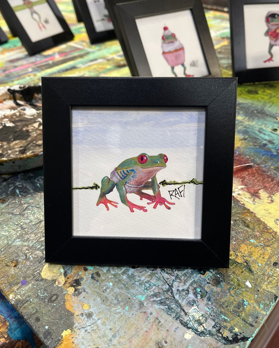 One Hop At A Time Hoptastic Artist Enhanced Framed Print By Rafi Perez 5×5 - Image 2