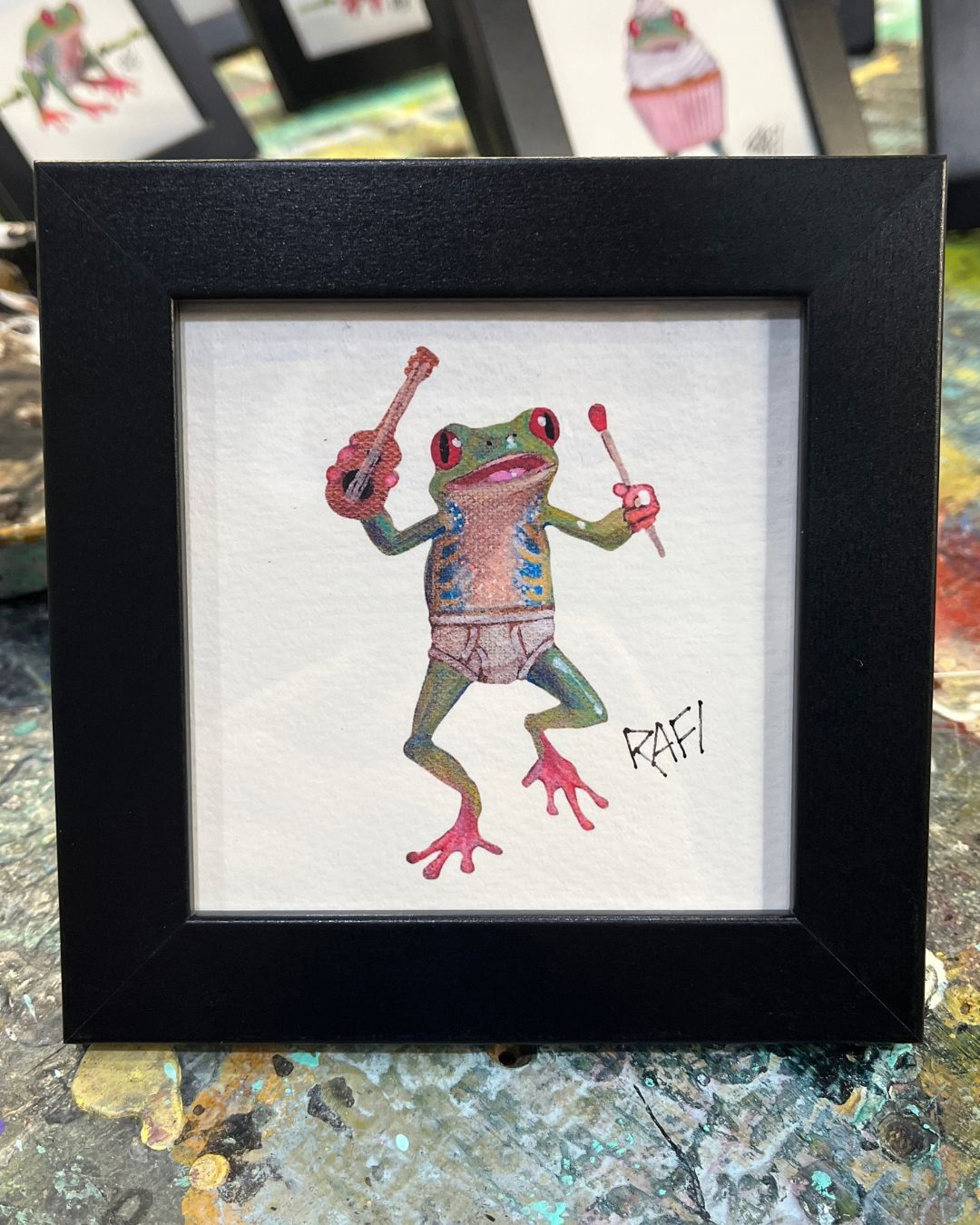 Play To Your Own Tune Hoptastic Artist Enhanced Framed Print By Rafi Perez 5×5