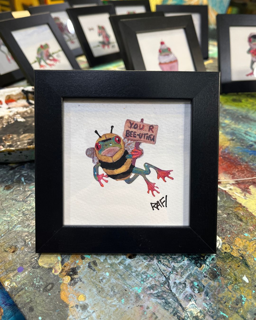 You Are Bee-Utiful Hoptastic Artist Enhanced Framed Print By Rafi Perez 5×5 - Image 2