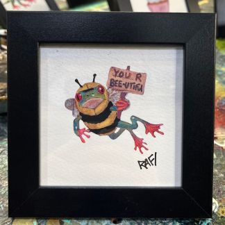 You Are Bee-Utiful Hoptastic Artist Enhanced Framed Print By Rafi Perez 5×5