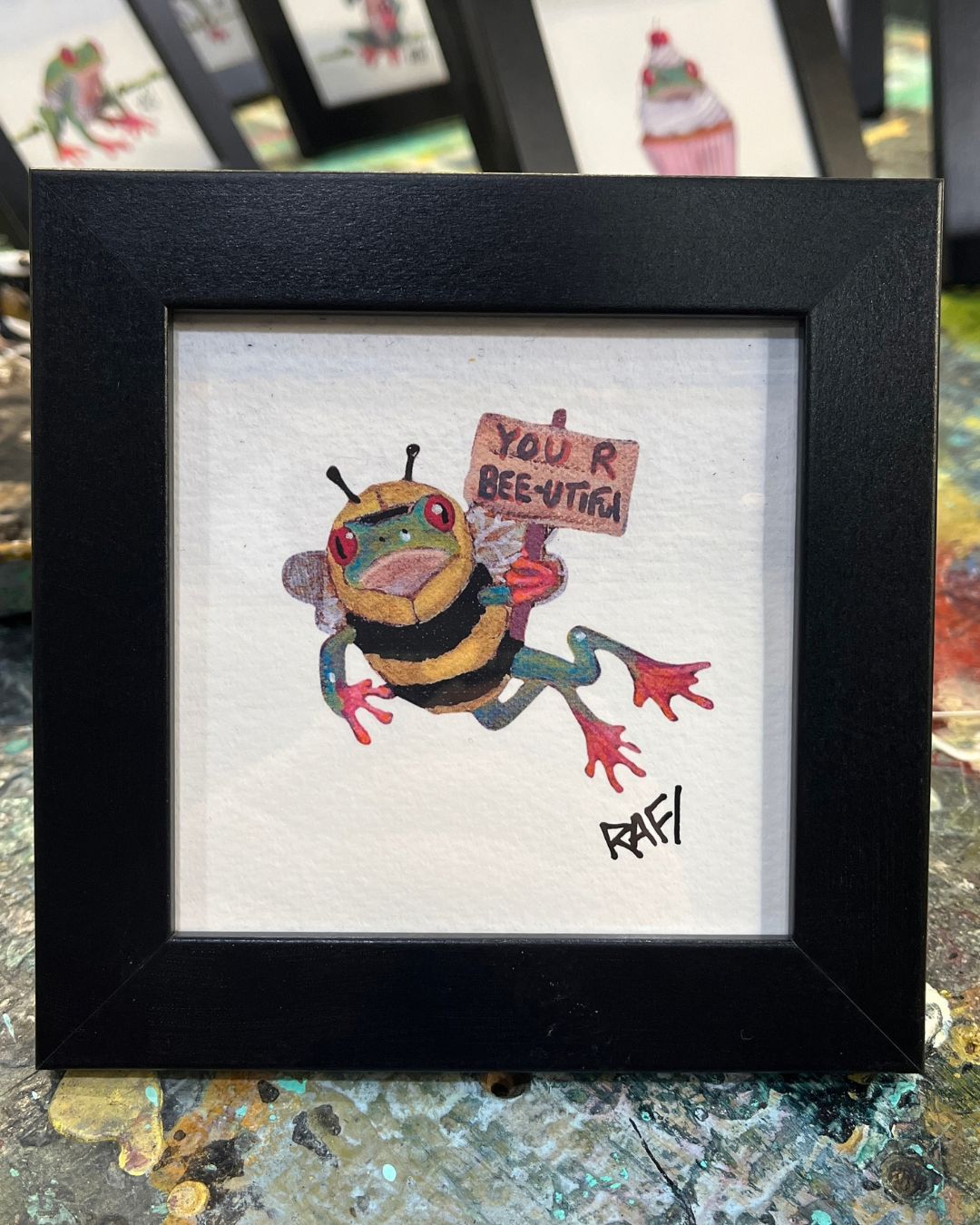You Are Bee-Utiful Hoptastic Artist Enhanced Framed Print By Rafi Perez 5×5