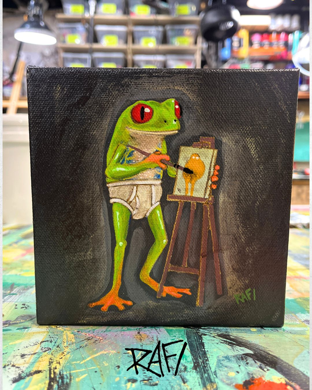 You Are The Masterpiece Original Painting By Artist Rafi Perez Mixed Medium On Canvas 6×6