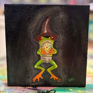 You Hold Your Magic Original Painting By Artist Rafi Perez Mixed Medium On Canvas 6×6