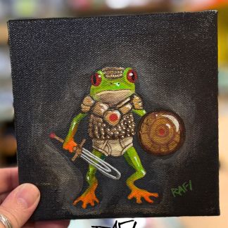 You Are A Warrior Original Painting By Artist Rafi Perez Mixed Medium On Canvas 6×6