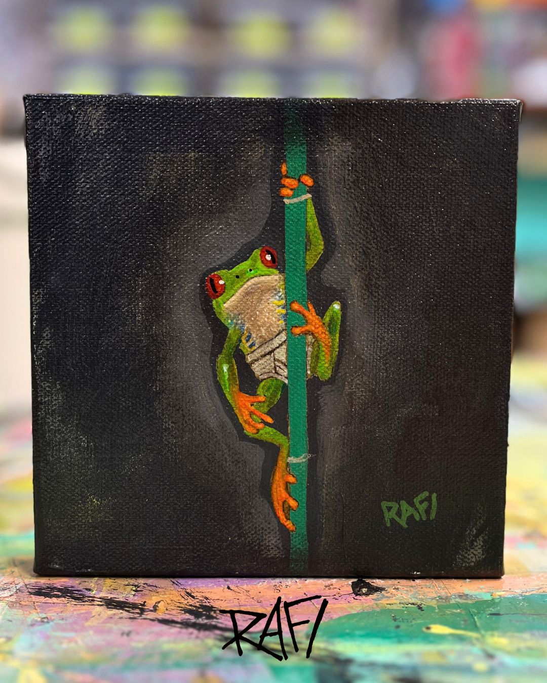 You've Got This Original Painting By Artist Rafi Perez Mixed Medium On Canvas 6×6